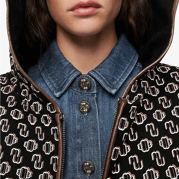 MajeMaje Trame Zip Sweatshirt Bomber Jacket